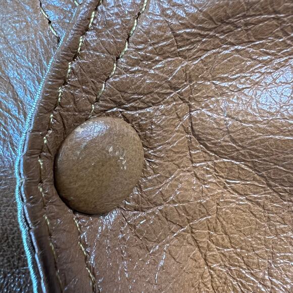 Baja California Vintage Faux-Leather Western Vest Brown Sleeveles Pocket Size XL - Picture 12 of 12